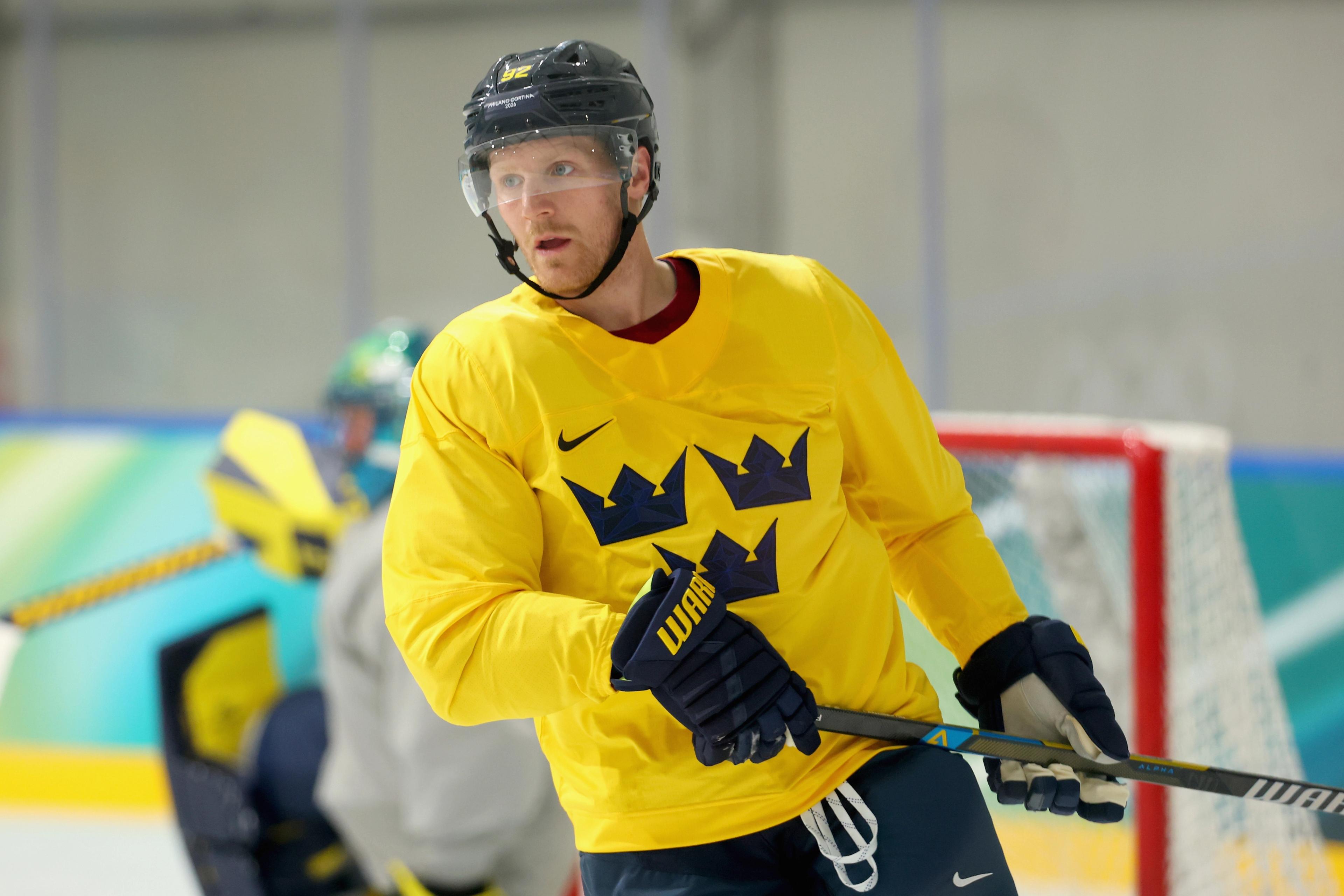 Gabriel Landeskog with Team Sweden 