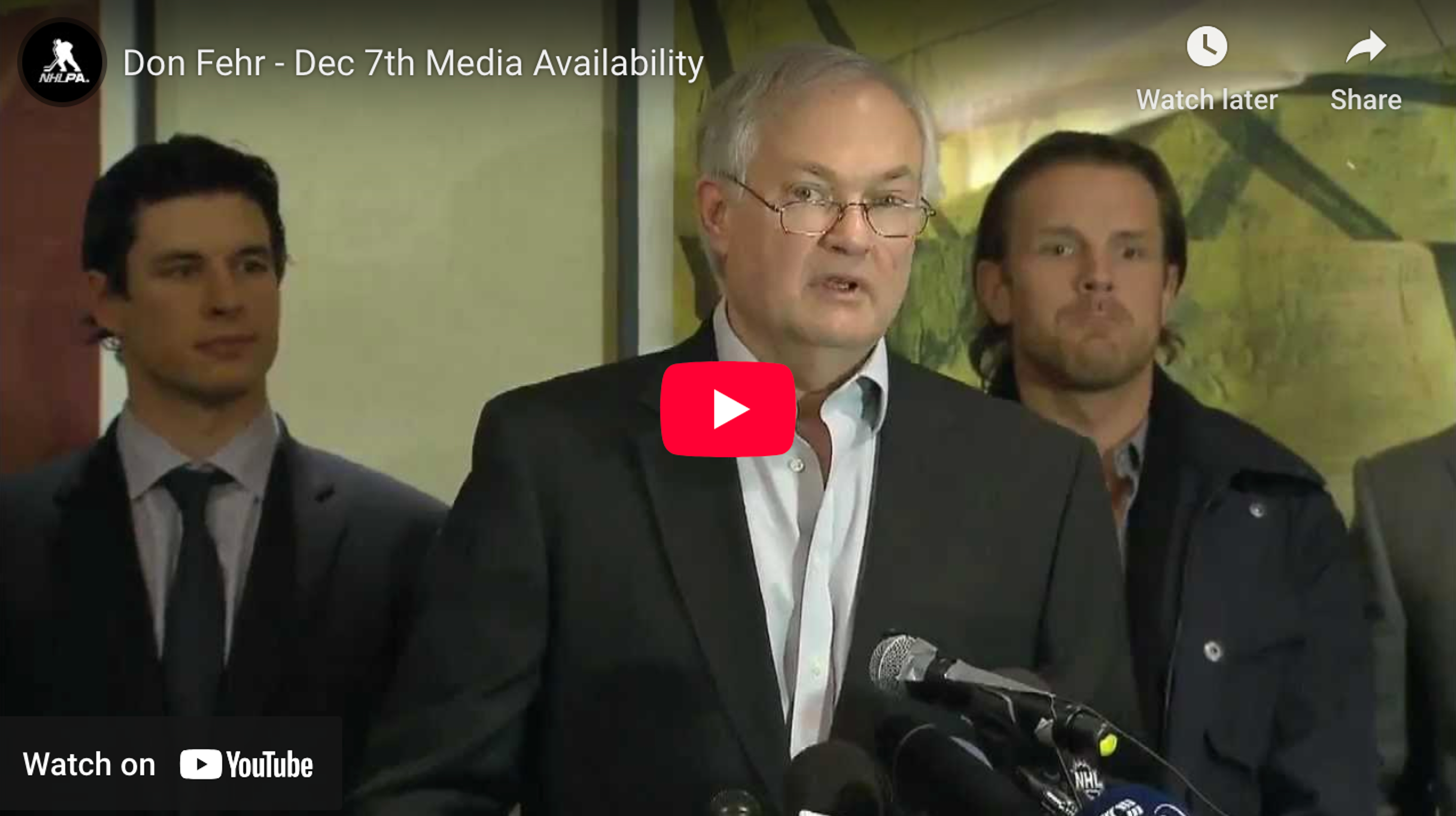 Don Fehr NHLPA Executive Director Don Fehr