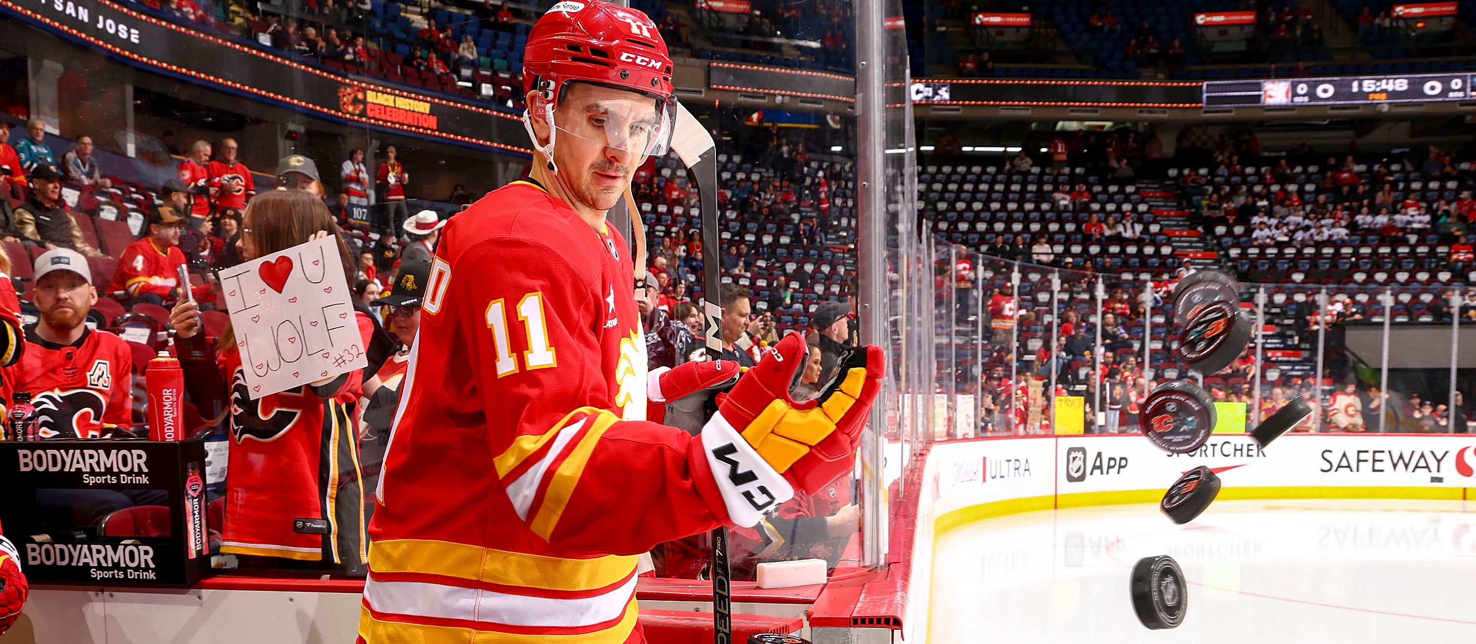Mikael Backlund, captain of the Calgary Flames