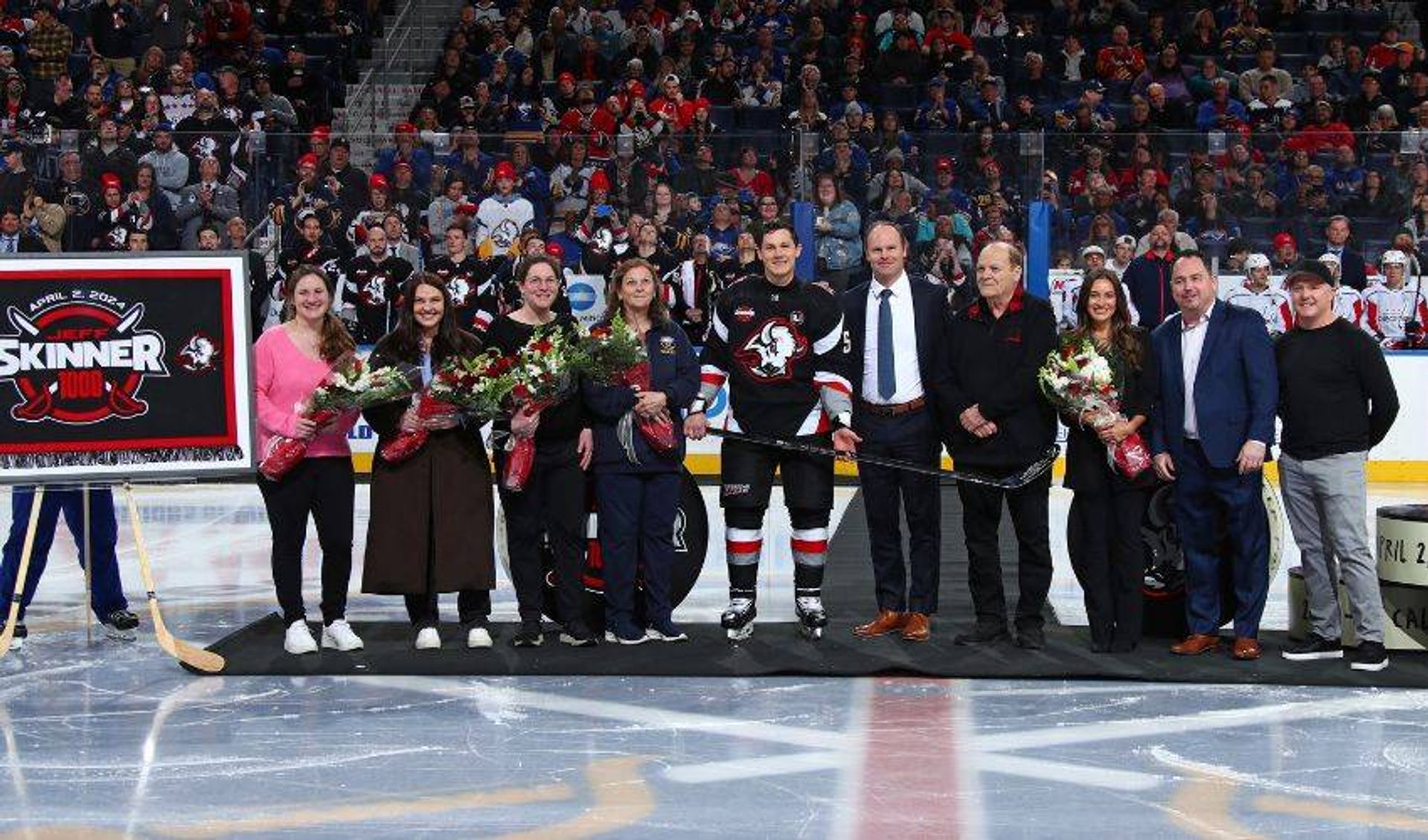 Sabres bring Paris to Skinner, and more around 1,000th NHL game celebrations