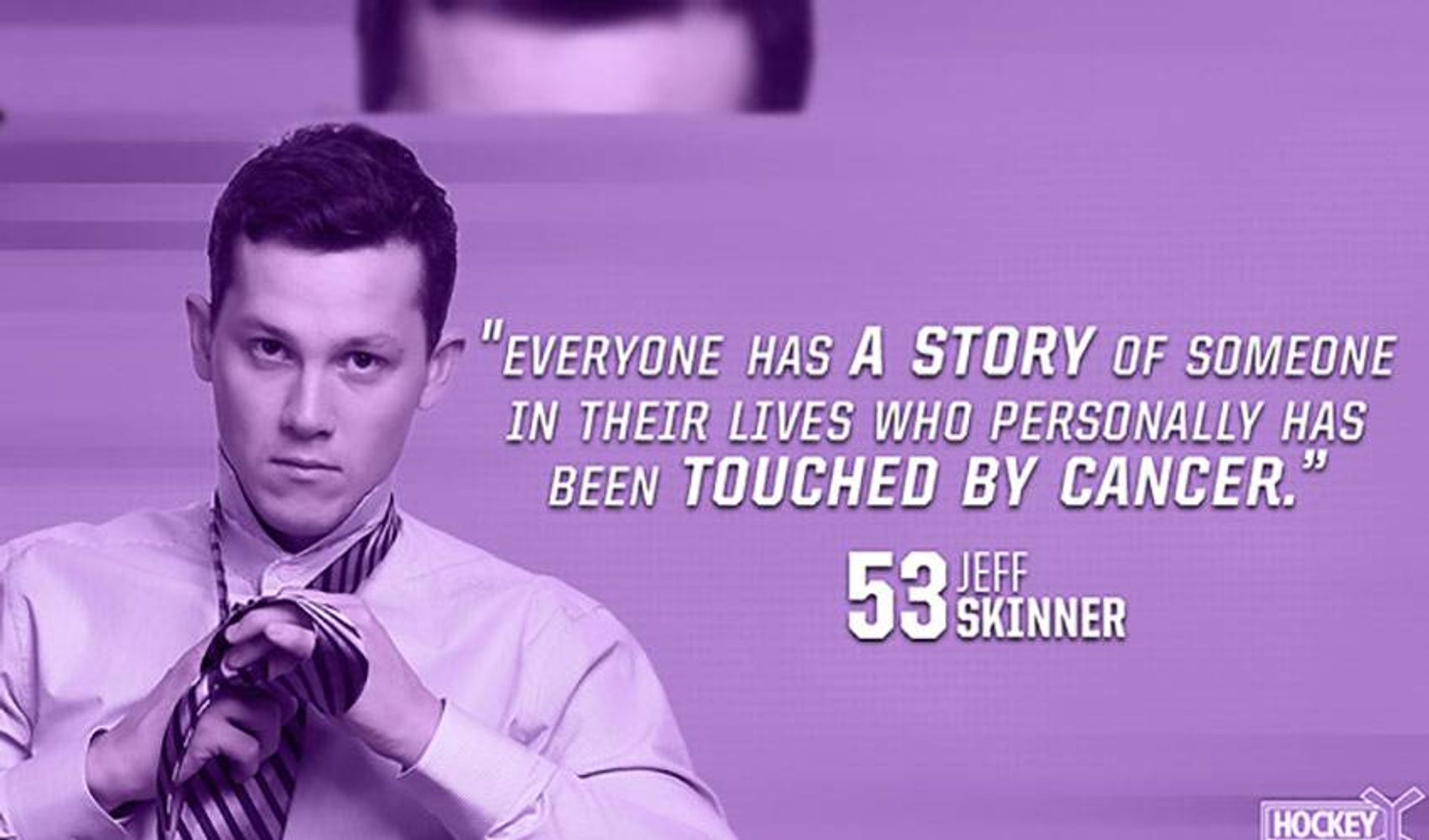 A Hockey Fights Cancer message from Jeff Skinner