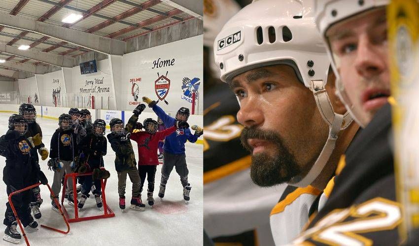 NHLPA Goals & Dreams helps NHL alumnus Sandy McCarthy bring hockey to Délı̨nę