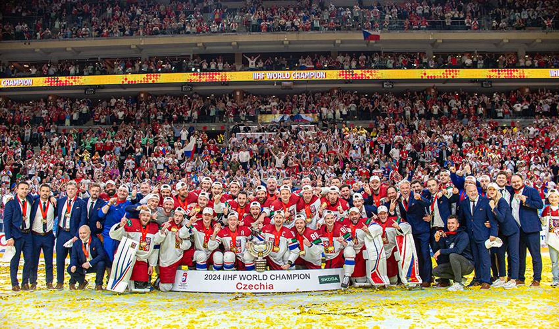 Dostal, Kampf share emotional home ice victory for Czechia at worlds