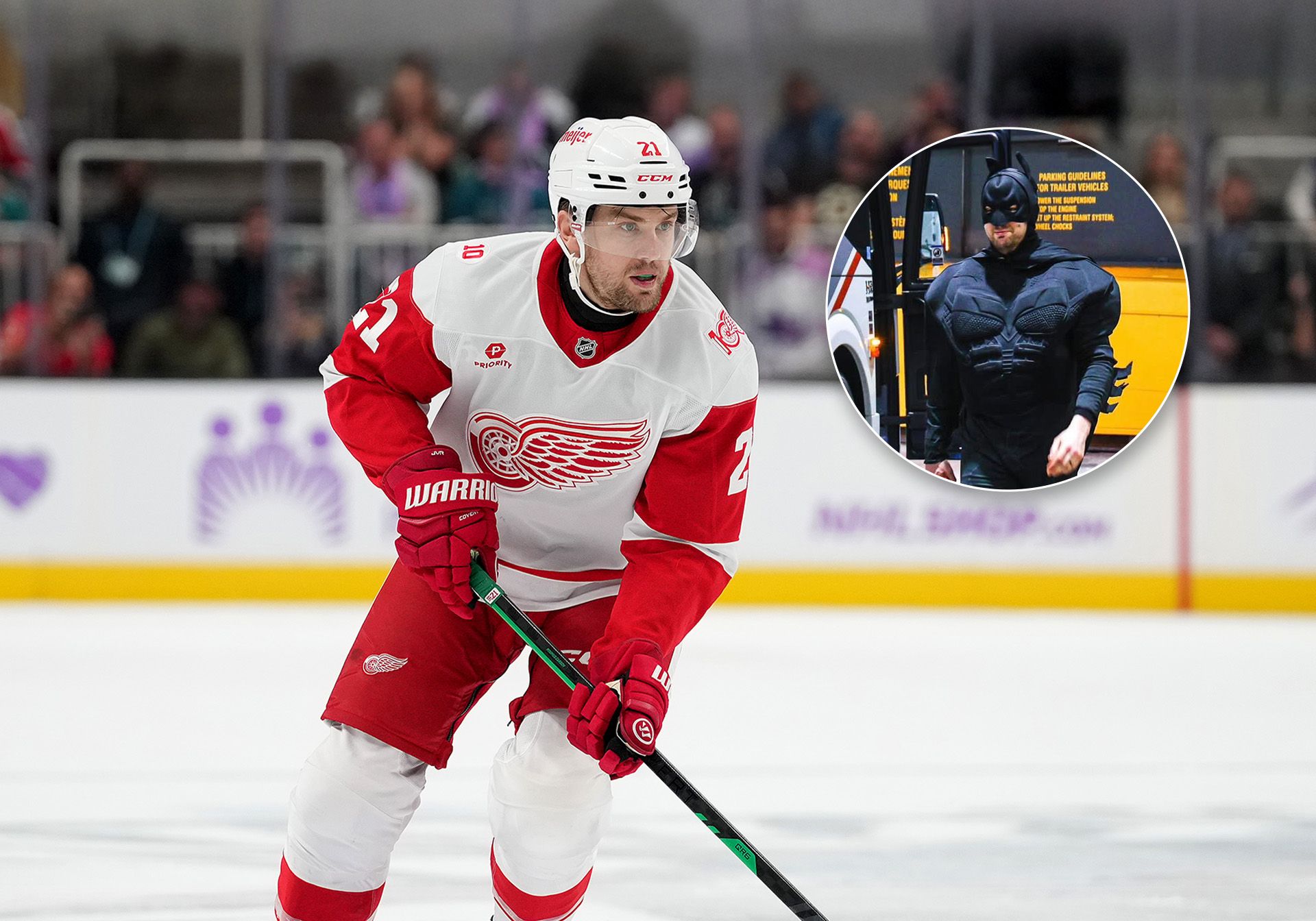 James van Riemsdyk Detroit Red Wings Batman