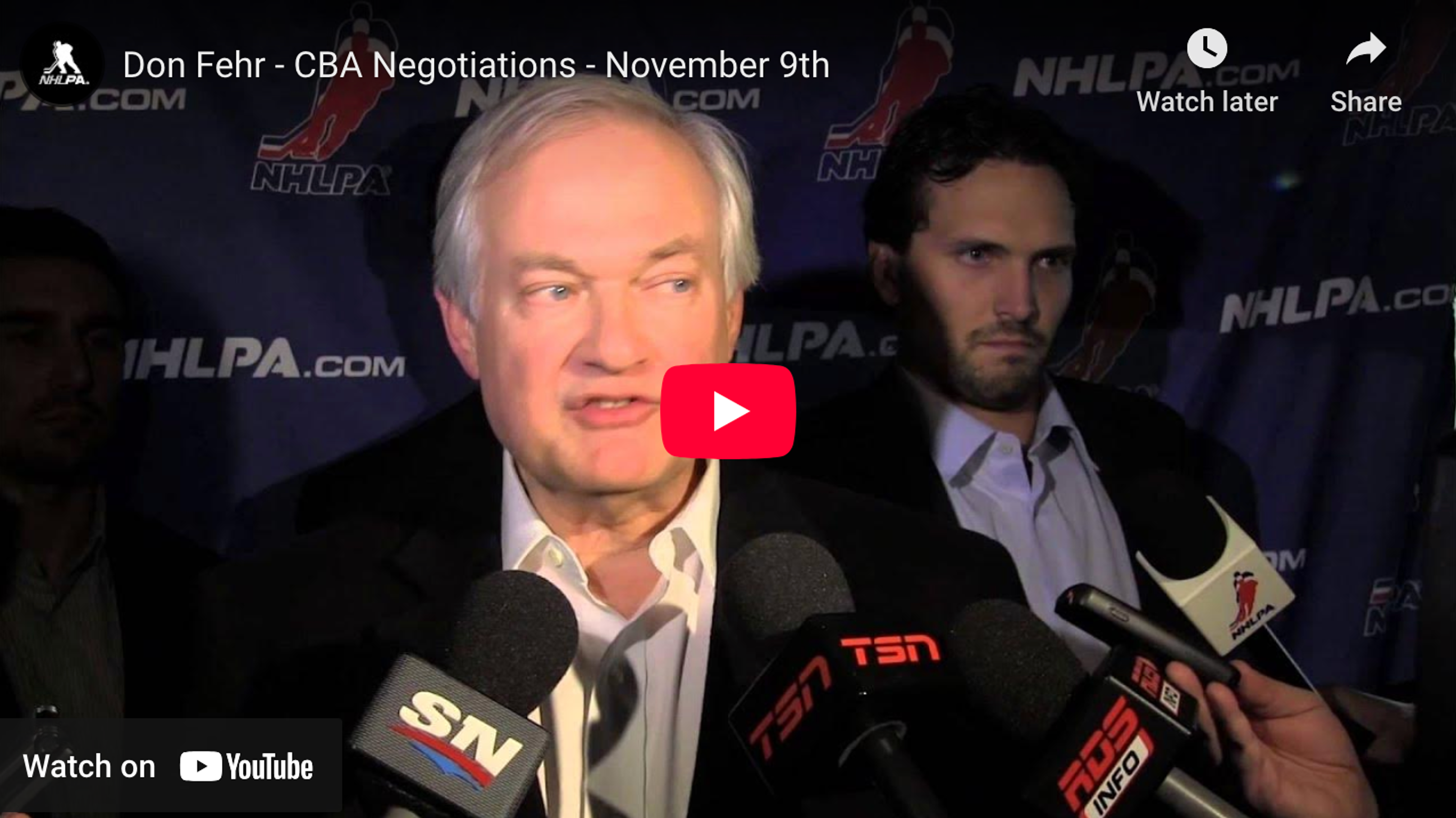 Don Fehr speaks to the media following CBA negotiations