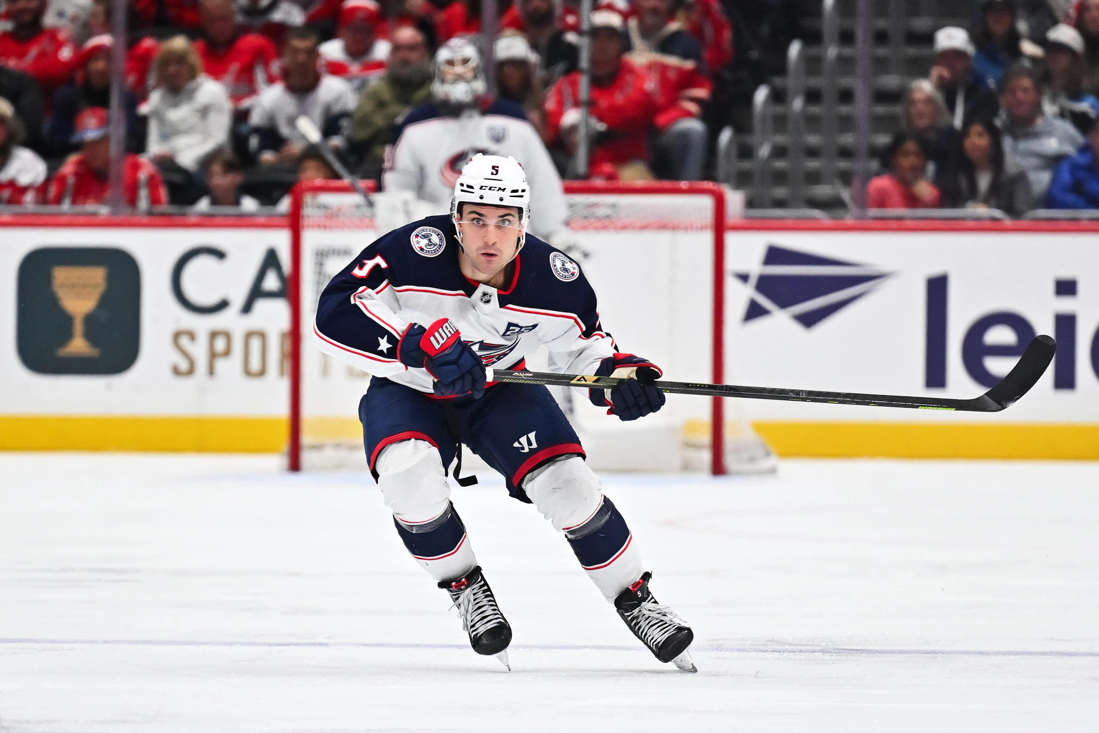 Denton Mateychuk of the Columbus Blue Jackets