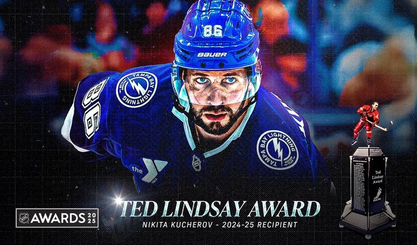 Nikita Kucherov voted 2024-25 Ted Lindsay Award recipient by NHLPA members