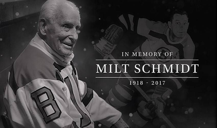 Bruins legend Milt Schmidt passes away
