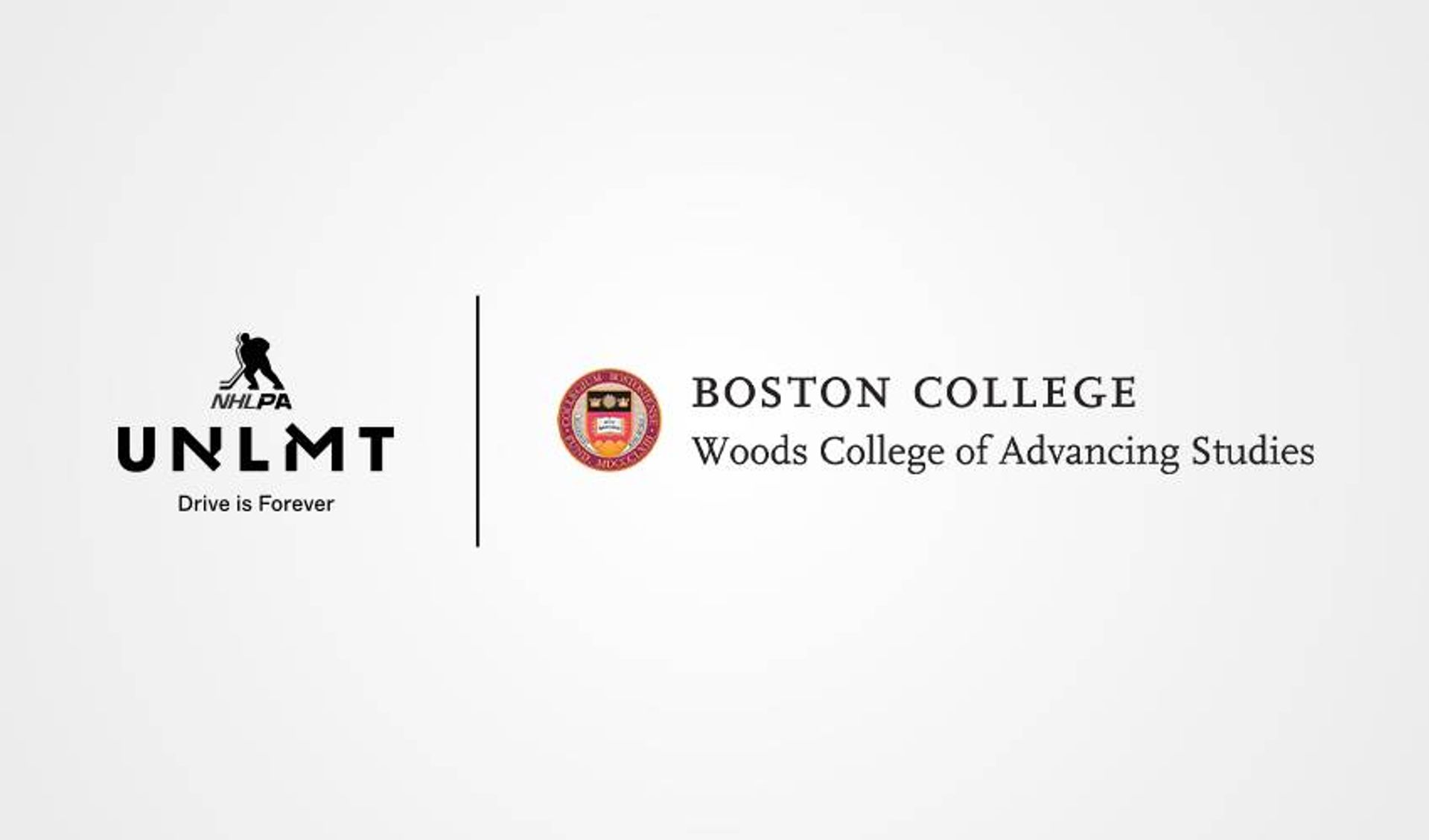 Boston College and NHLPA UNLMT logos