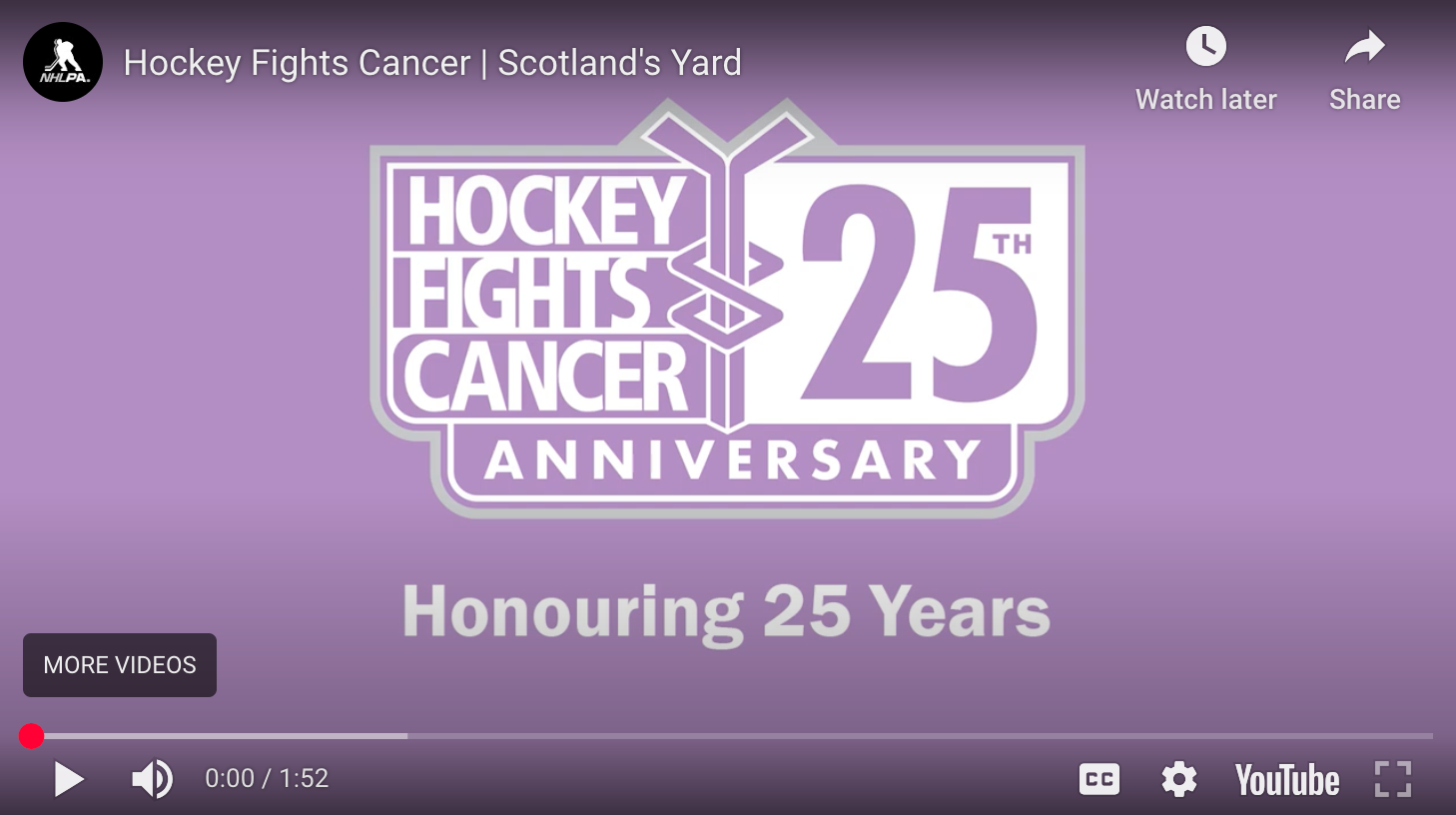 Hockey fights cancer 25 anniversary
