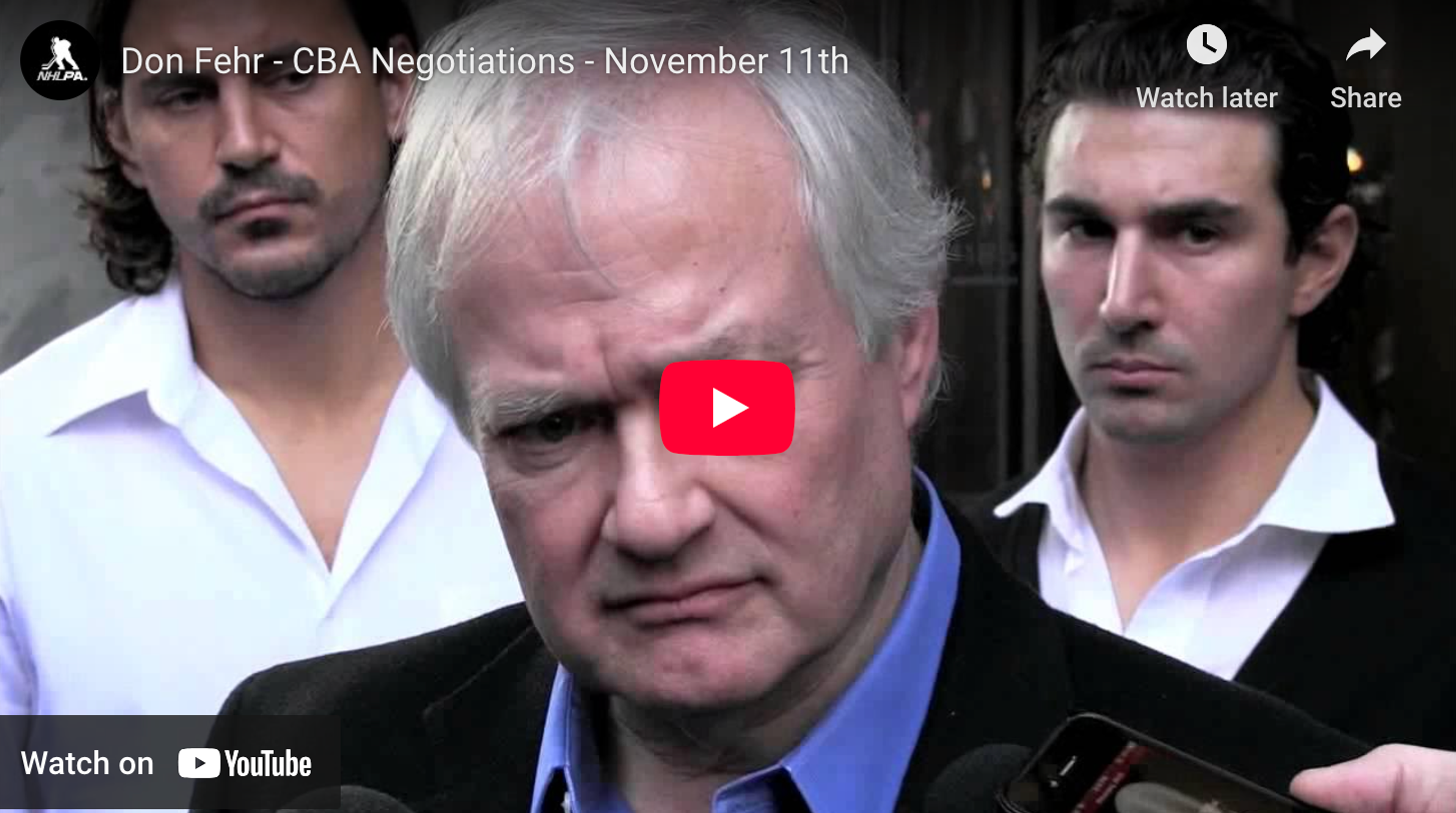 Don Fehr speaks to the media following CBA negotiations