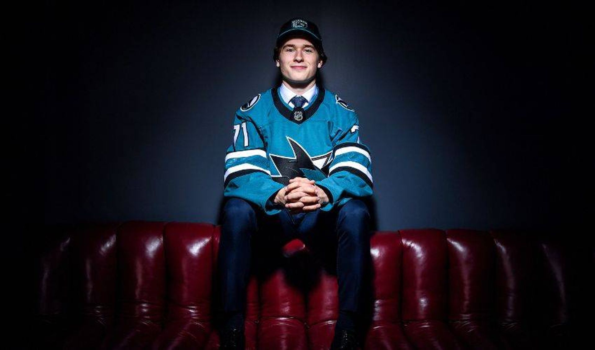 Celebrini tests things out in teal ahead of NHL debut