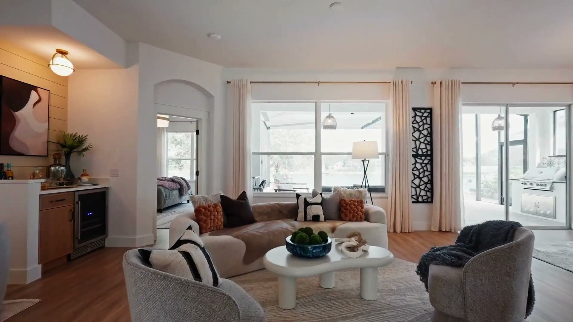 Beautifully staged Sarasota living room