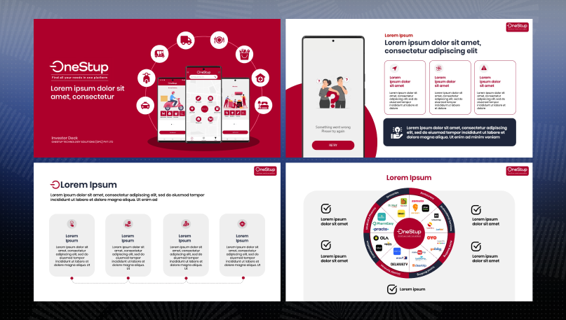 OneStup pitch deck slide 1
