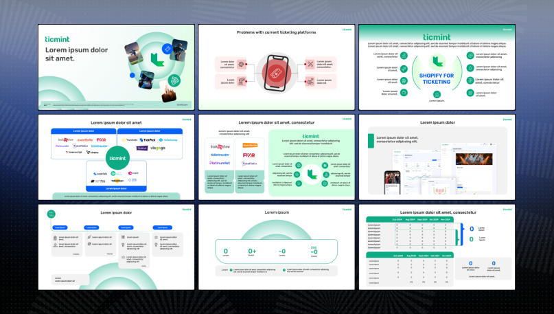 Ticmint  pitch deck slide 1