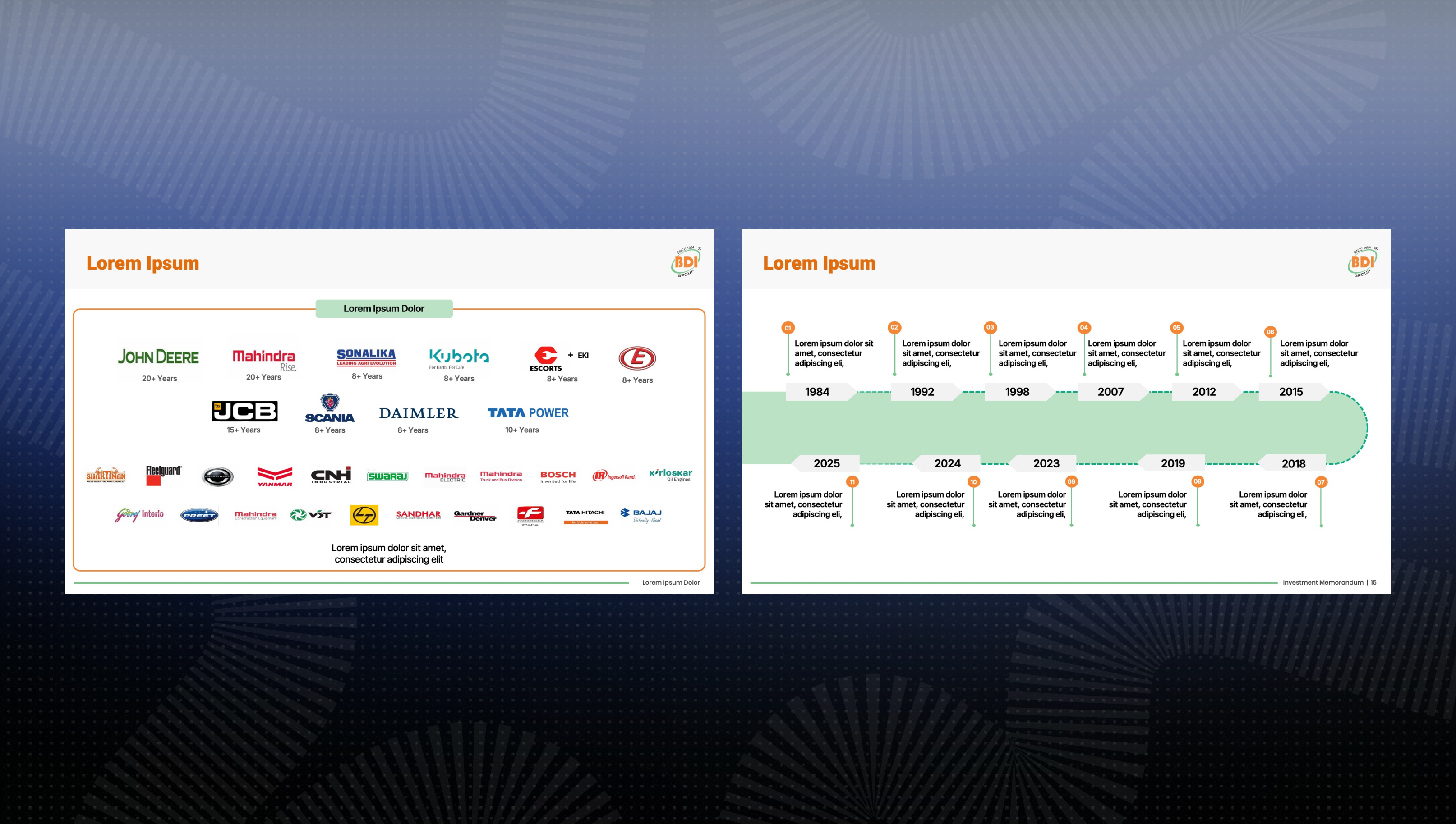 BDI Group pitch deck slide 3