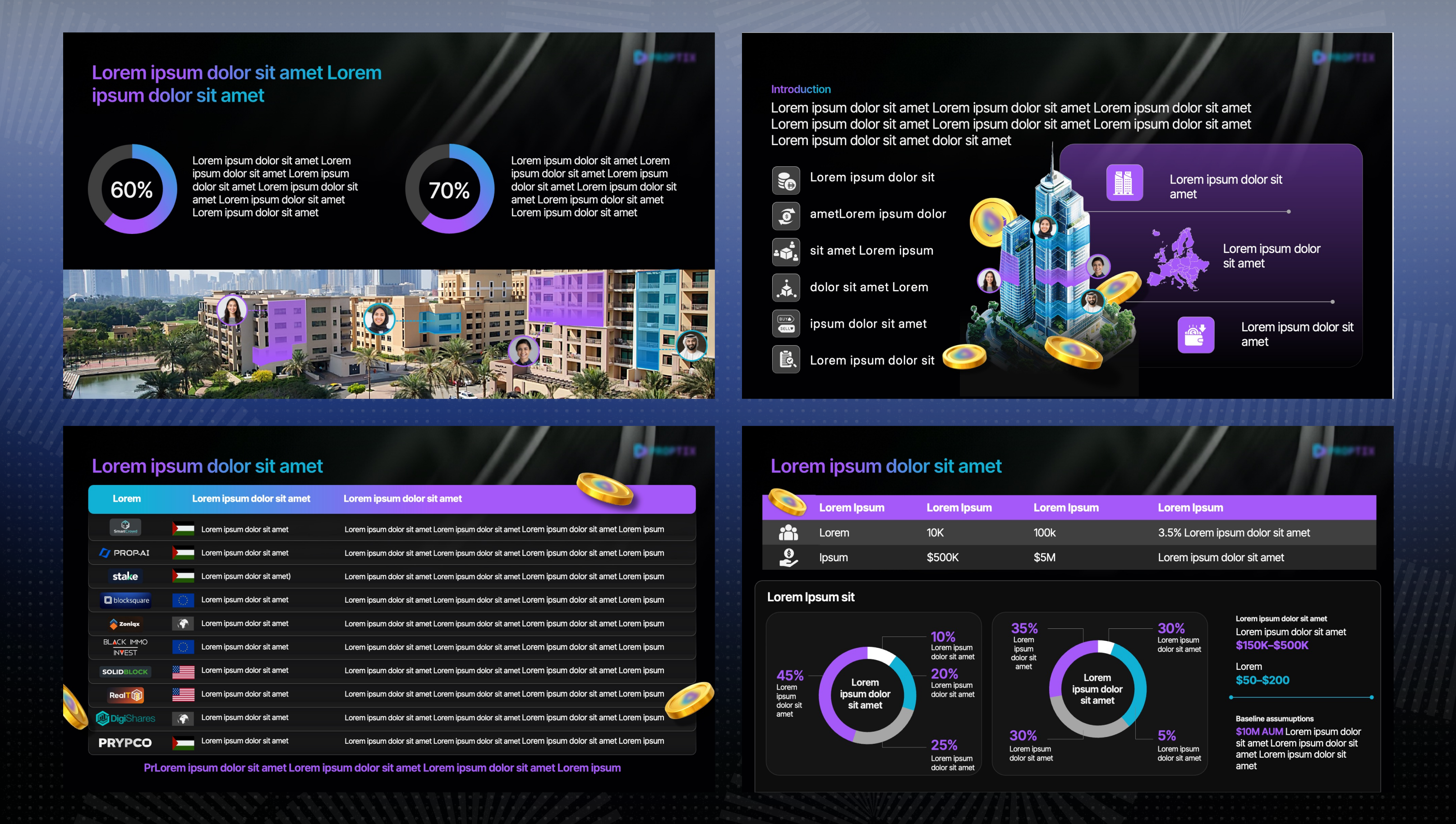 Blockchain Real Estate pitch deck slide 2
