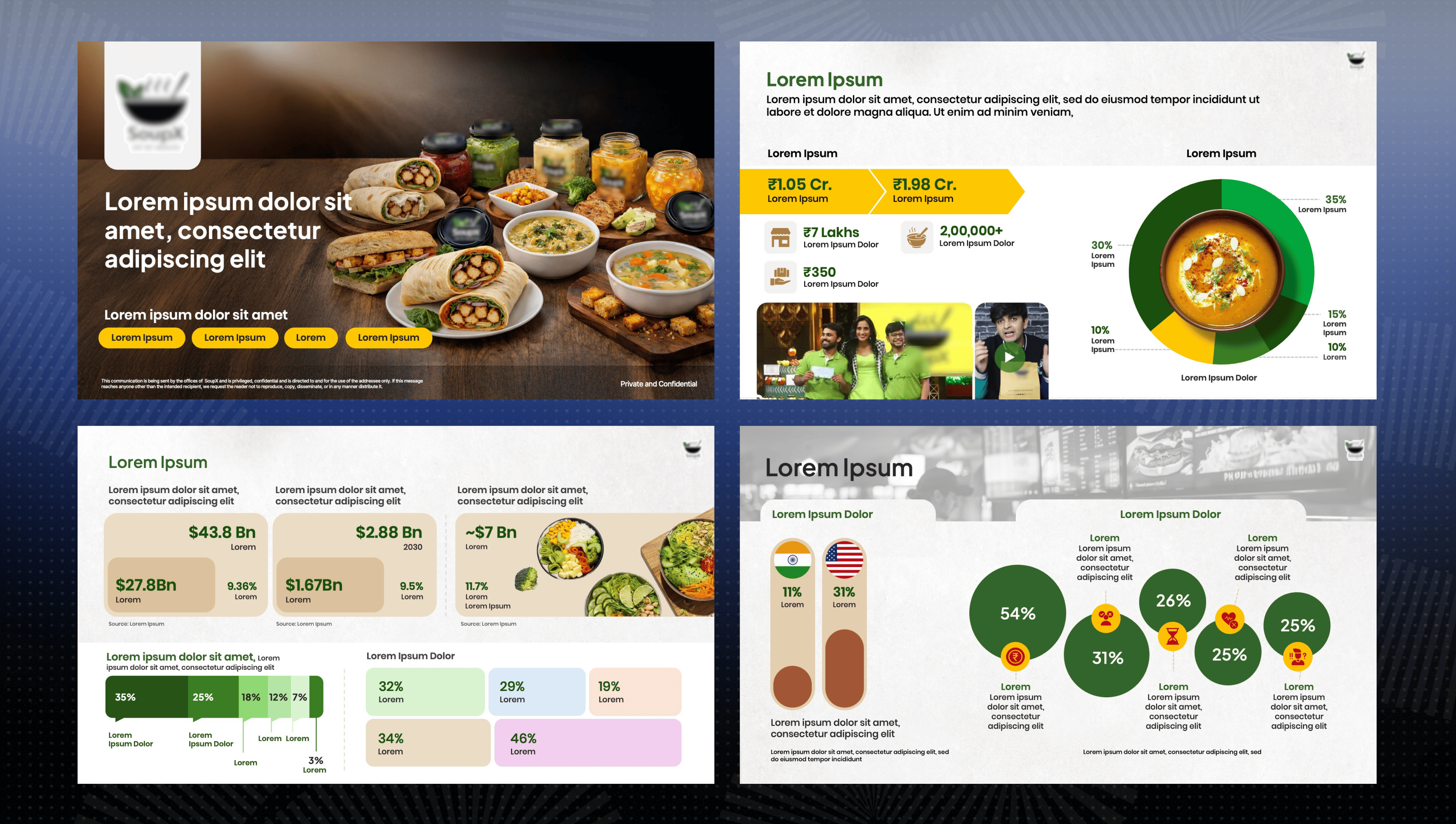 Healthy Food Brand pitch deck slide 1