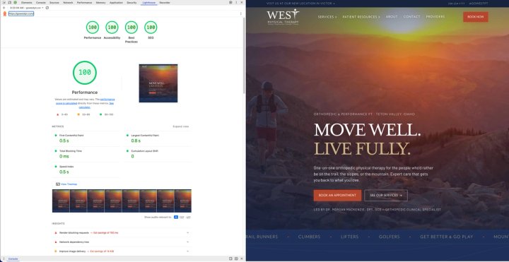 Pagespeed scores