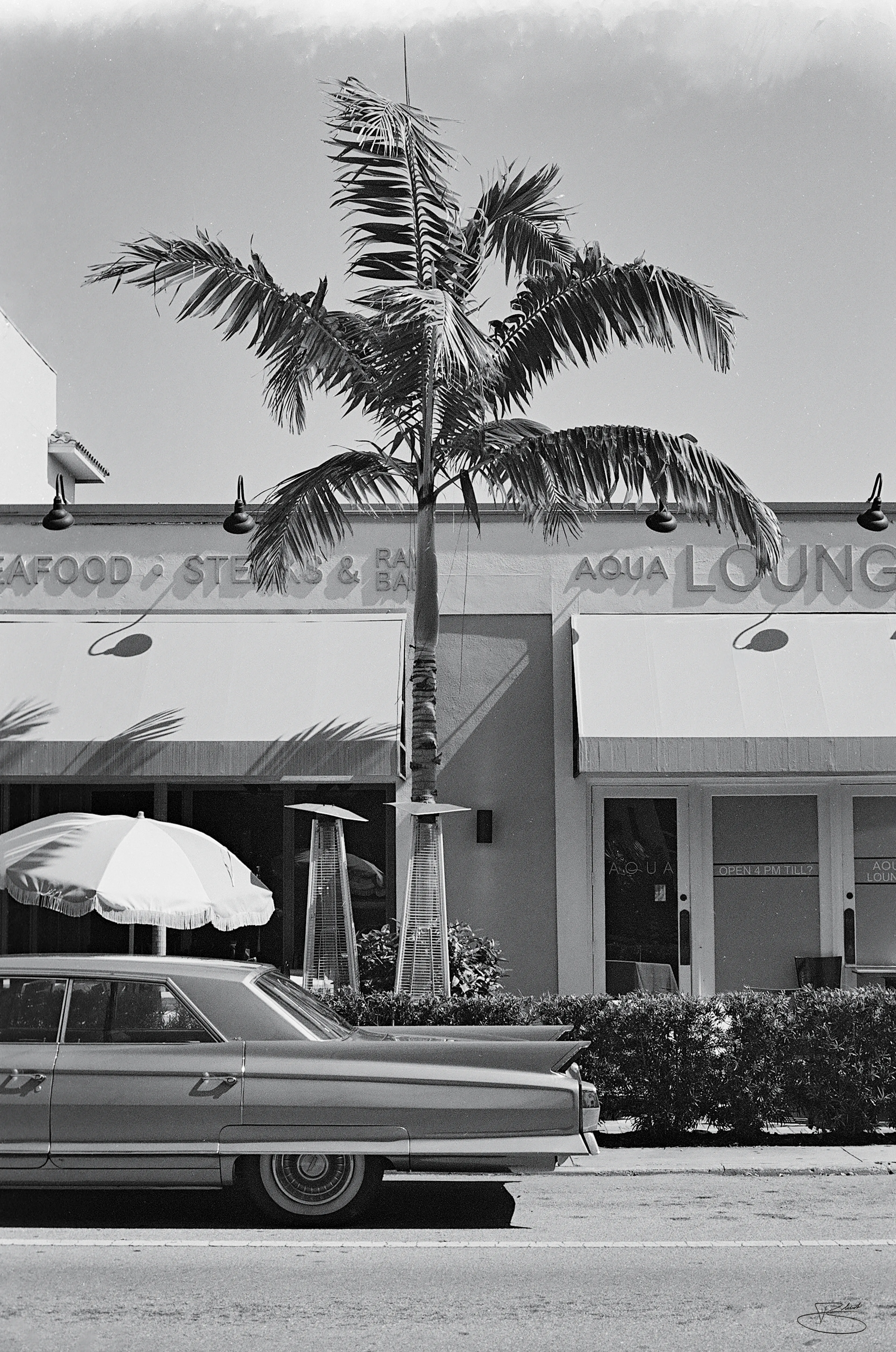 Cadillac on 5th B&W