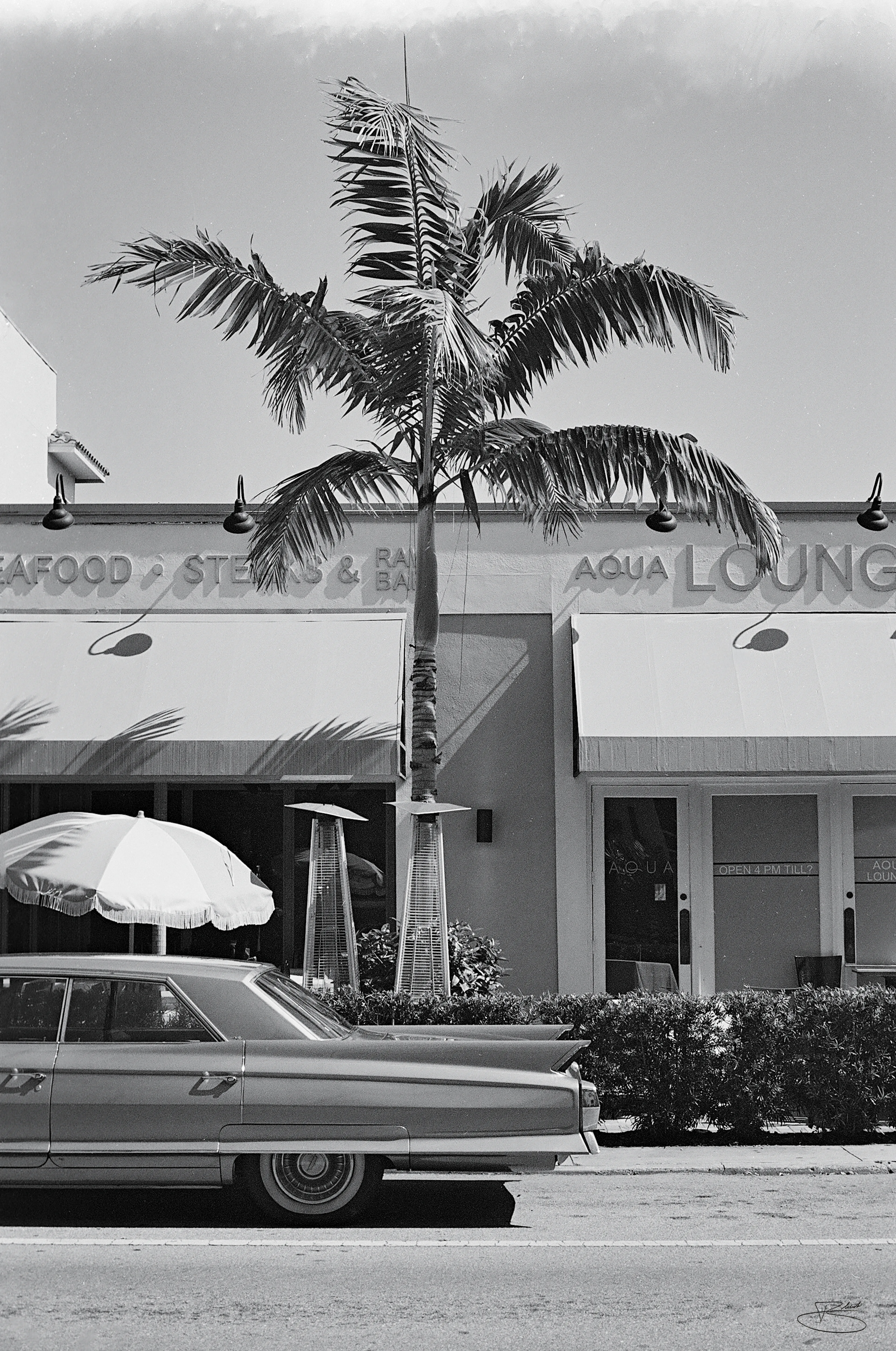 Cadillac on 5th B&W