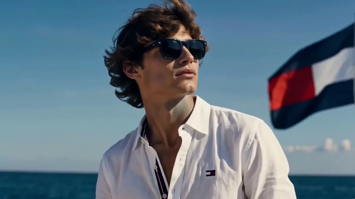 Poster dello spot estivo Tommy Hilfiger realizzato da Tommaso Piccioli