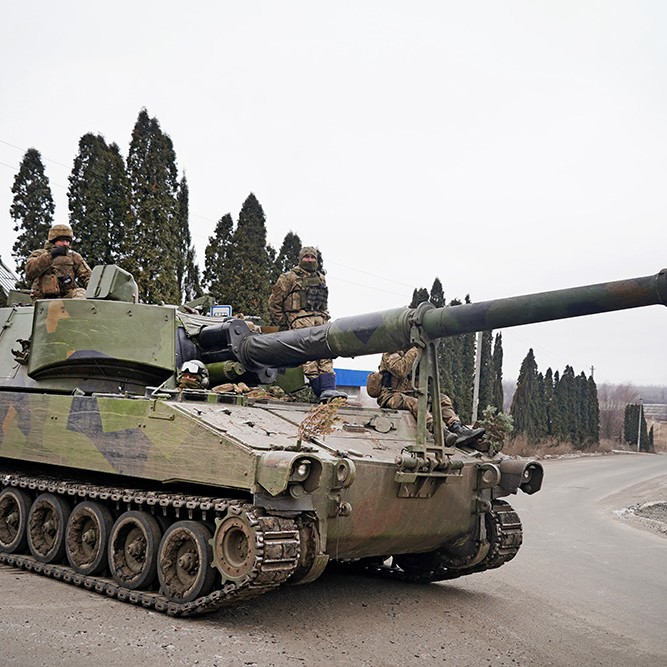 Bilde av en ukrainsk tanks