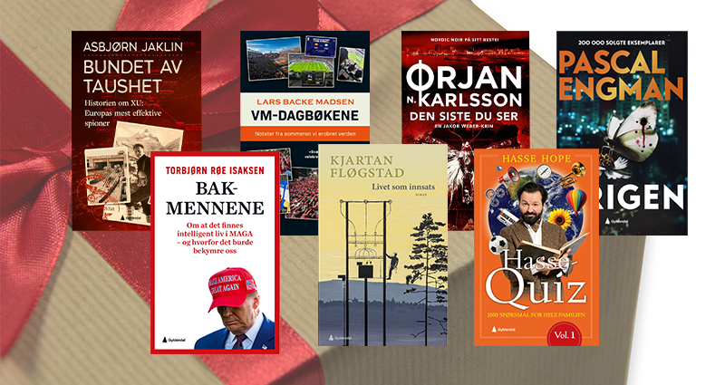 Omslag på 7 bøker - gavetips til farsdag