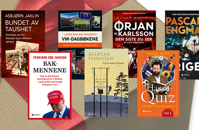 Omslag på 7 bøker - gavetips til farsdag