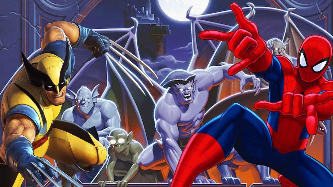Gargoyles w/ Wolverine & Spider-Man
