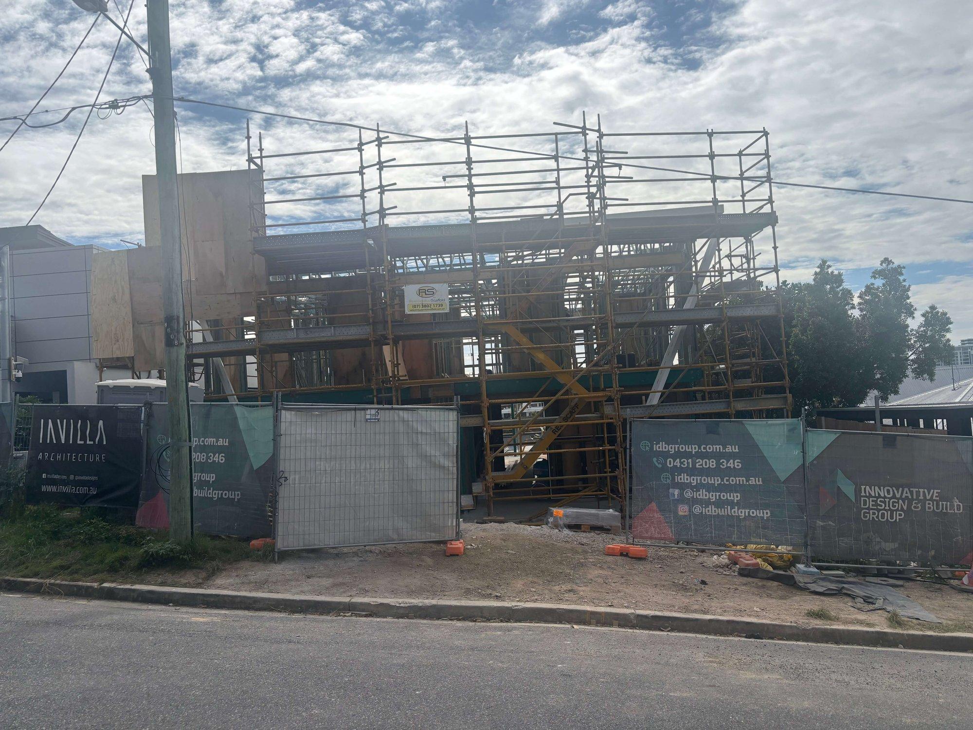 A secured construction site by Invilla Architecture preparing for a knock-down rebuild and home demolition.