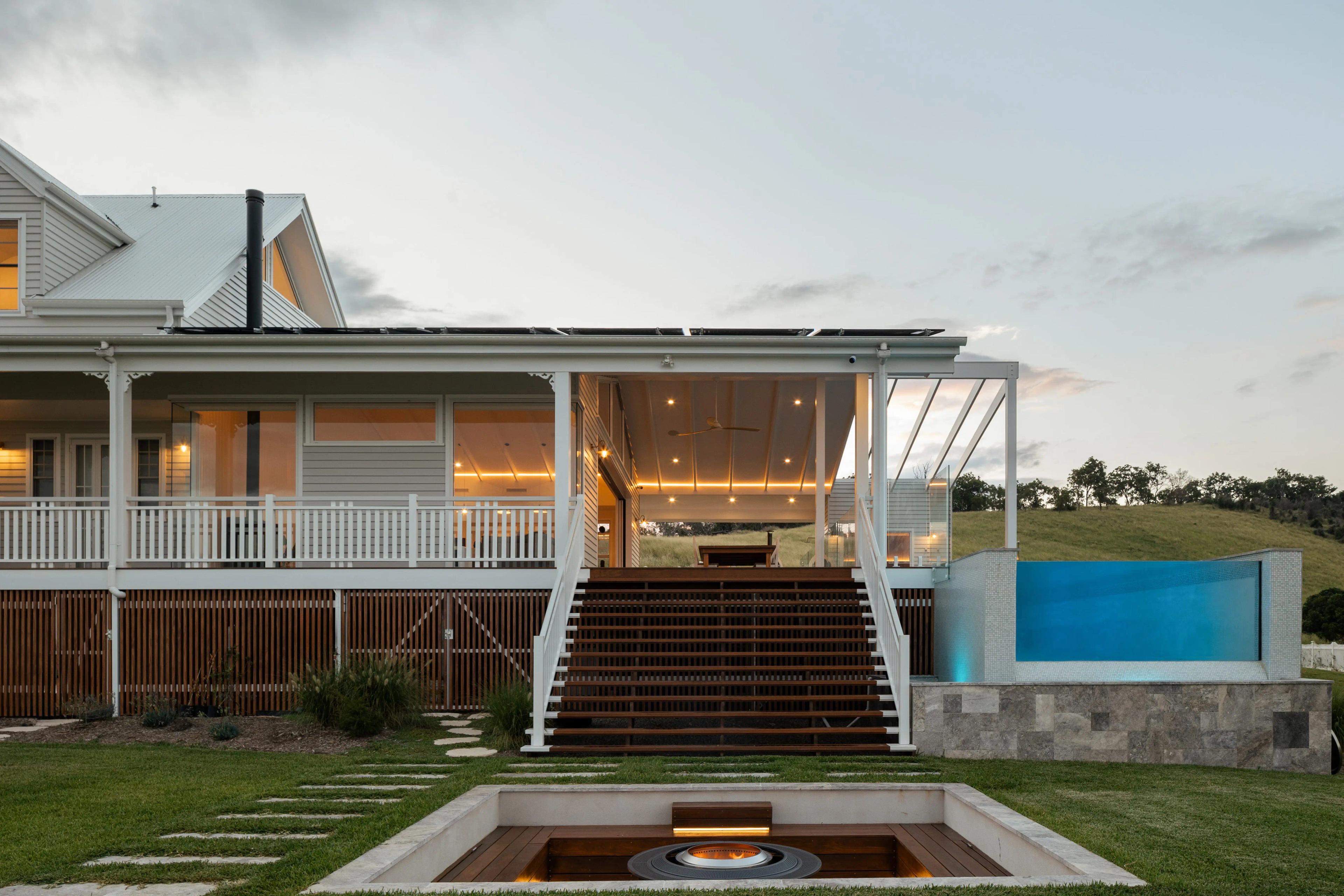 Self-sufficient off-grid home design at the Illalangi project by Invilla Architecture.