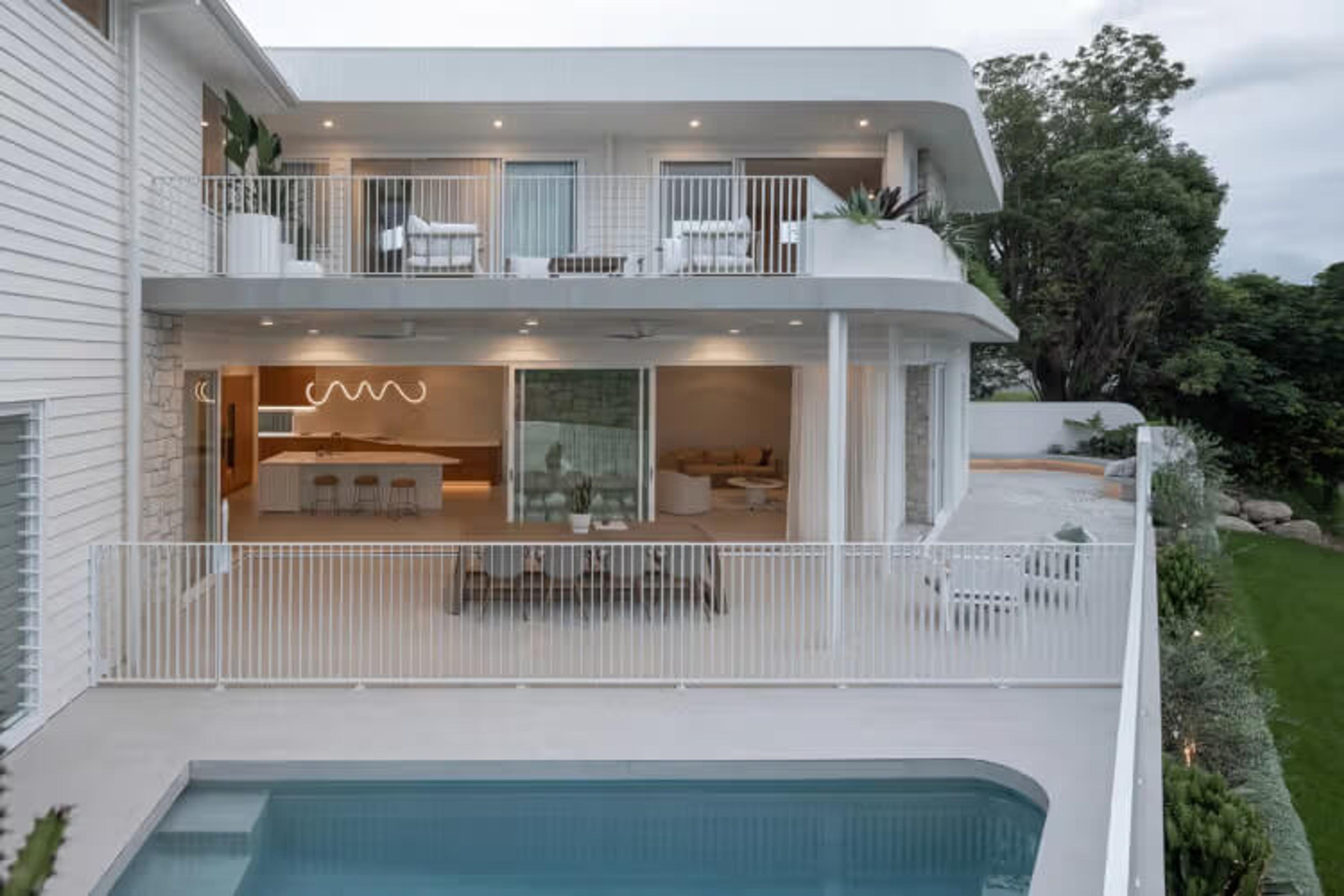 Clare House, Auchenflower, two-storey home with pool terrace by Invilla Architecture