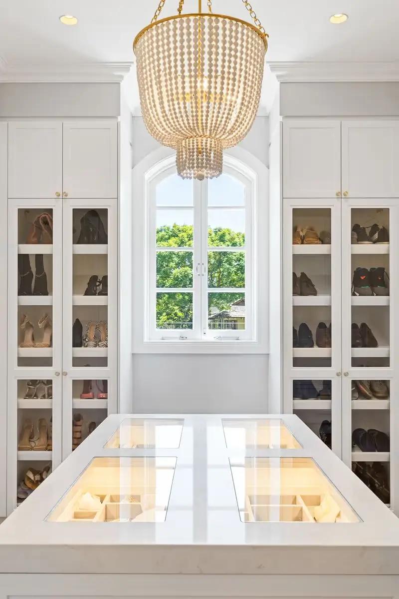 Bespoke custom dual walk in wardrobes with high end joinery