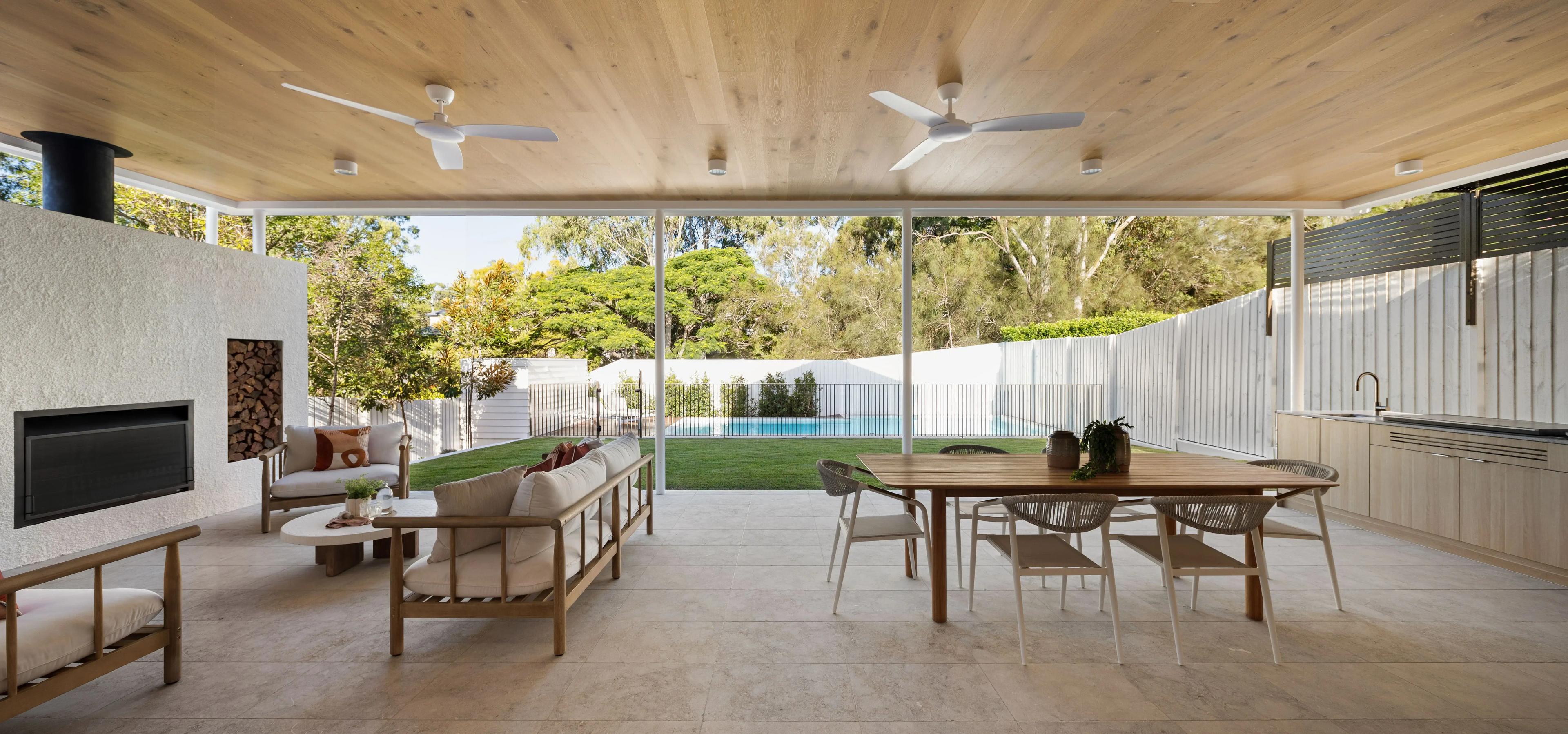 Outside entertainment area designed by Invilla Architecture