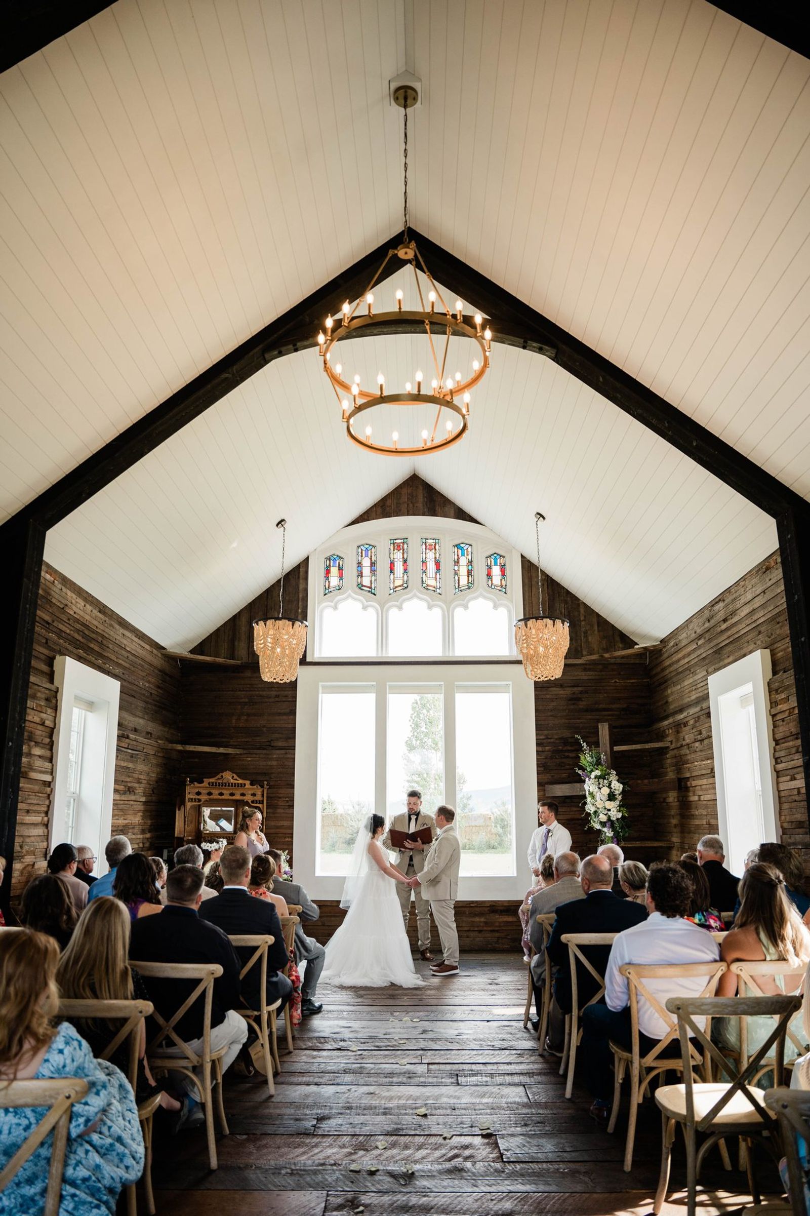 Ceremony underway inside the chapel