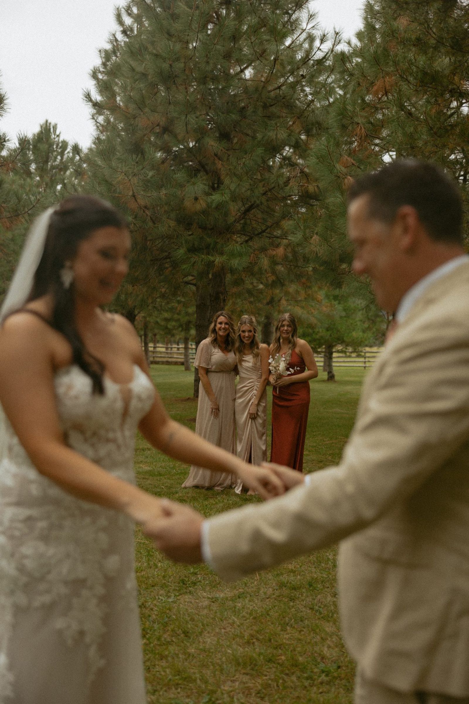 First look before the ceremony