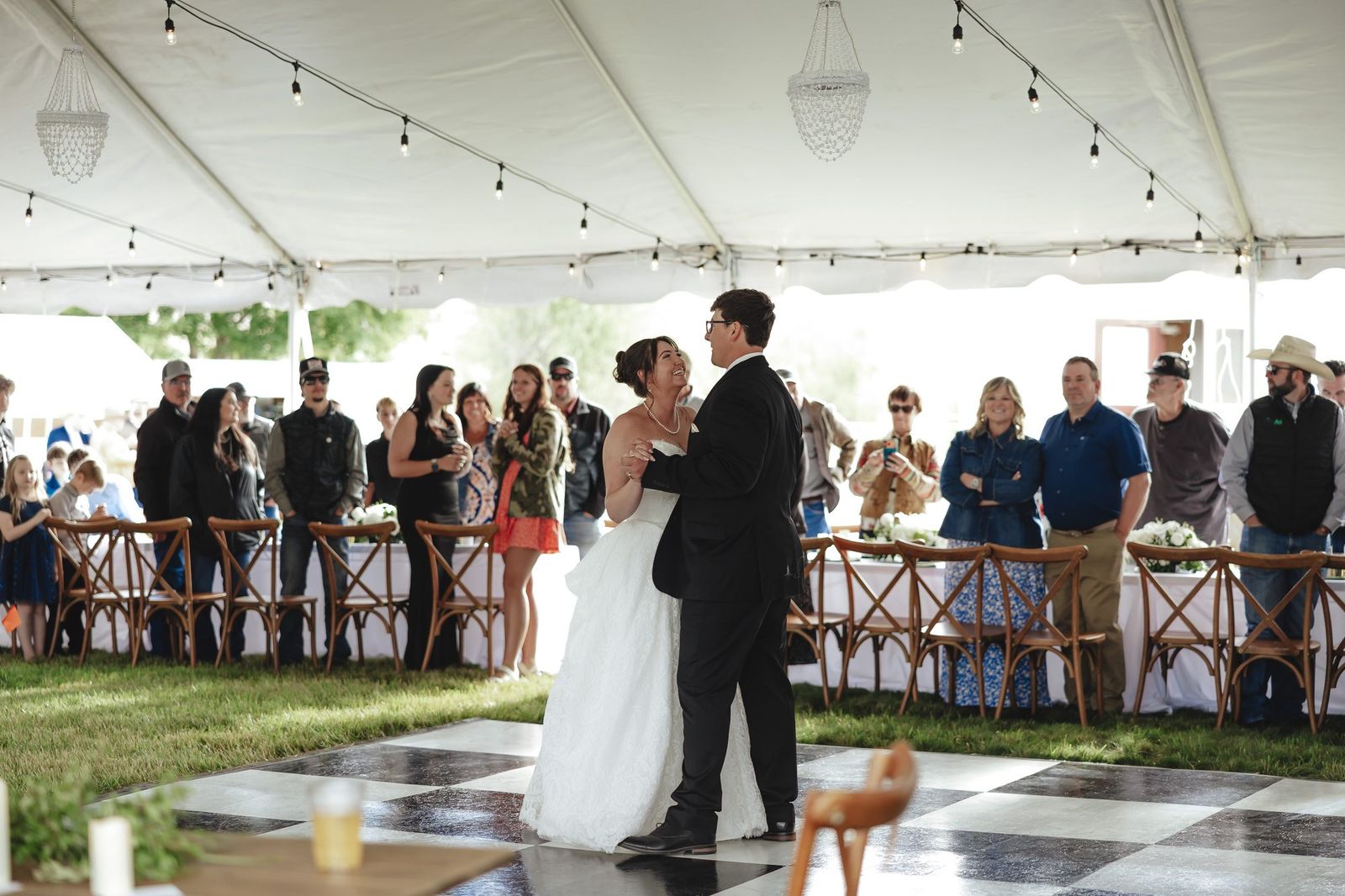 First dance under the reception tent
