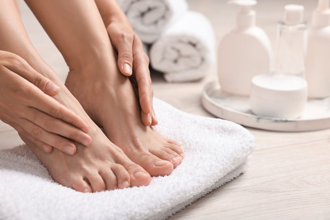 Warm wax therapy foot treatment
