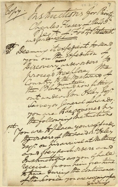 Handwritten letter by Lachlan Macquarie