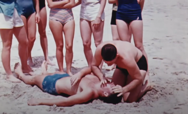 Still from the film Rescue Breathing