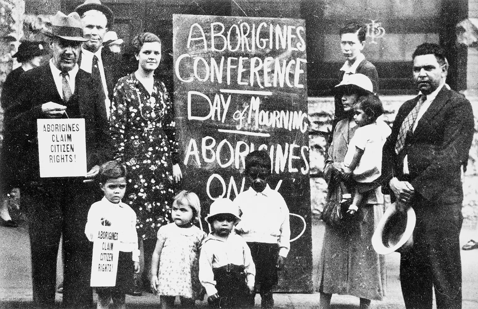'Day of Mourning' Aboriginal meeting on 26 January 1938 at Australian Hall, Sydney, NSW