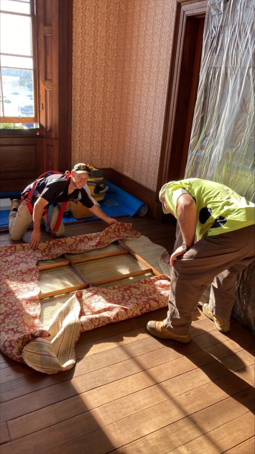 Contractors at Elizabeth Bay House