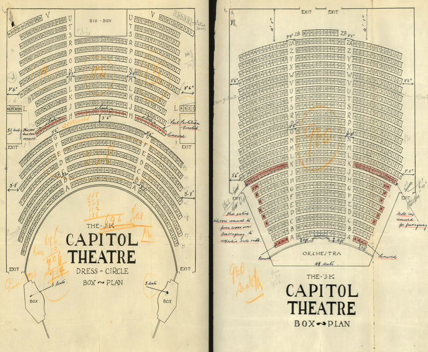 screenshot of digitised theatres file