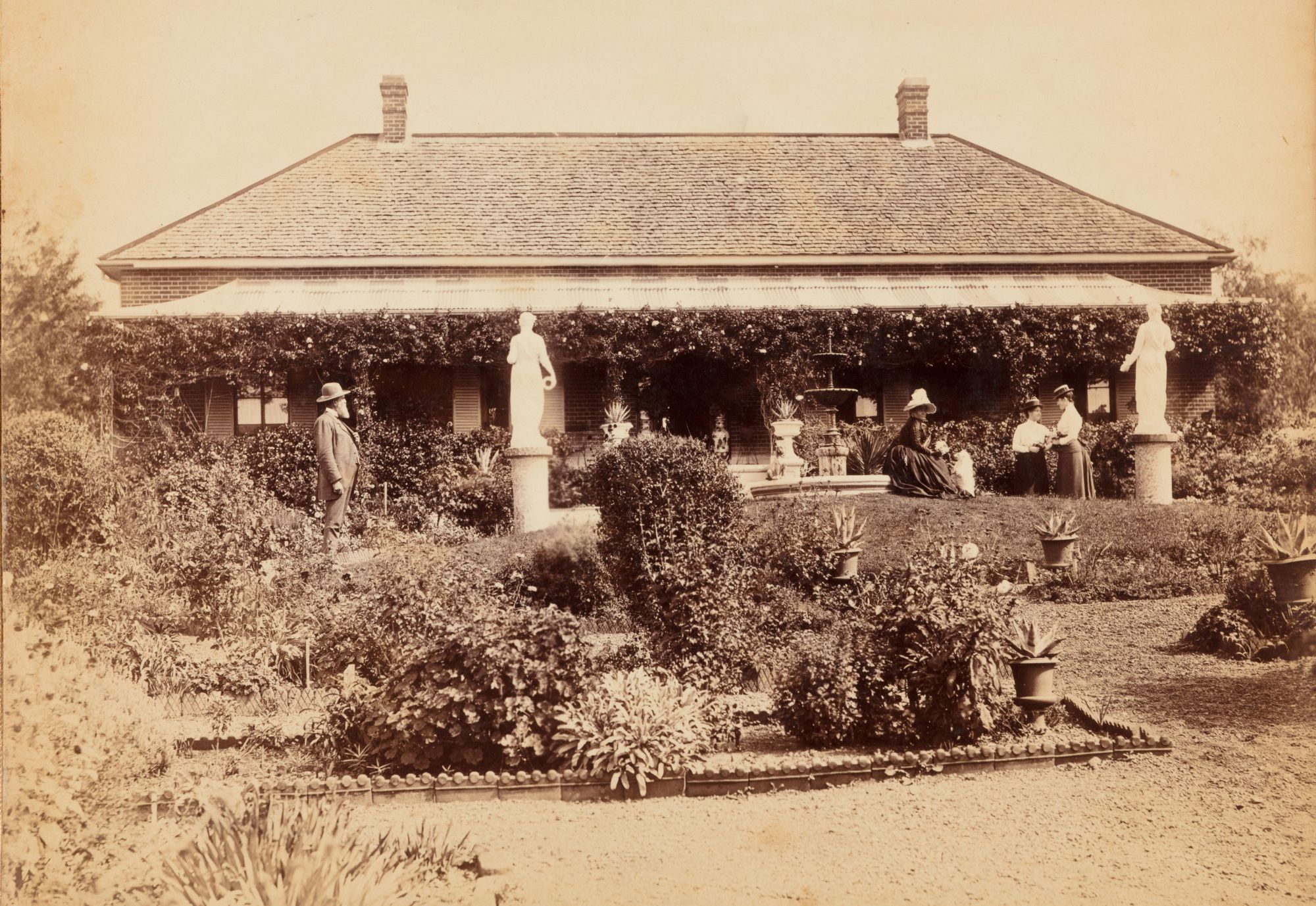 Turanville near Scone, property of Thomas Cook Esq.: a view of the grounds from the front of the house, Joseph Check, 1889