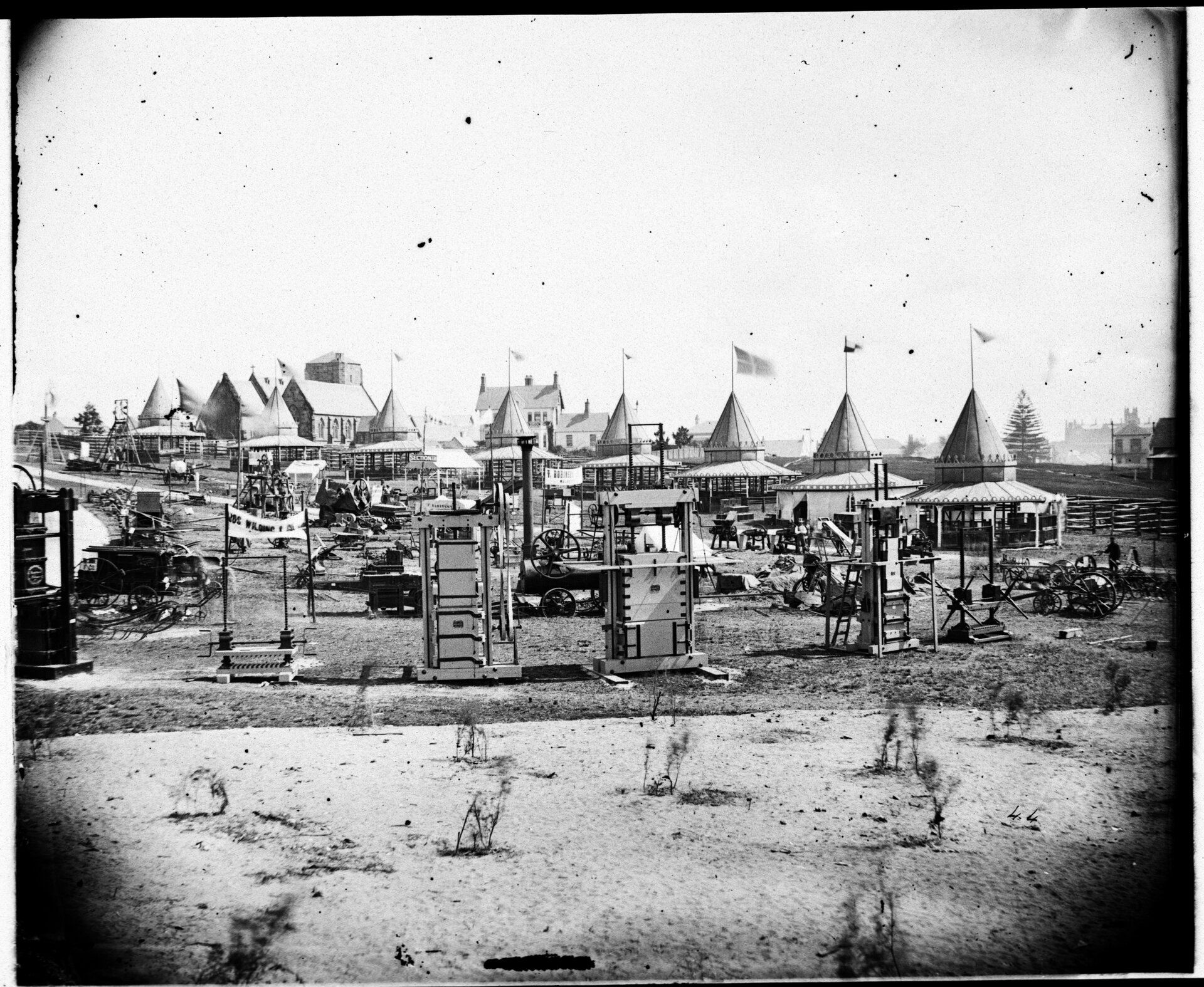 Festival stands and machinery