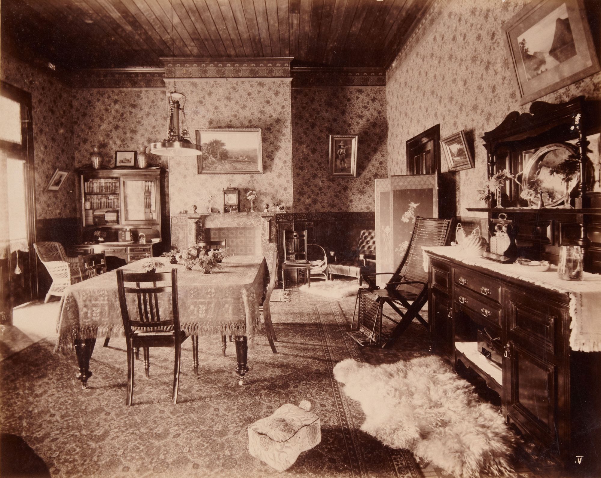 The dining room of 'Kioto', a house on the Belltrees estate, Scone, Joseph Check, 1893