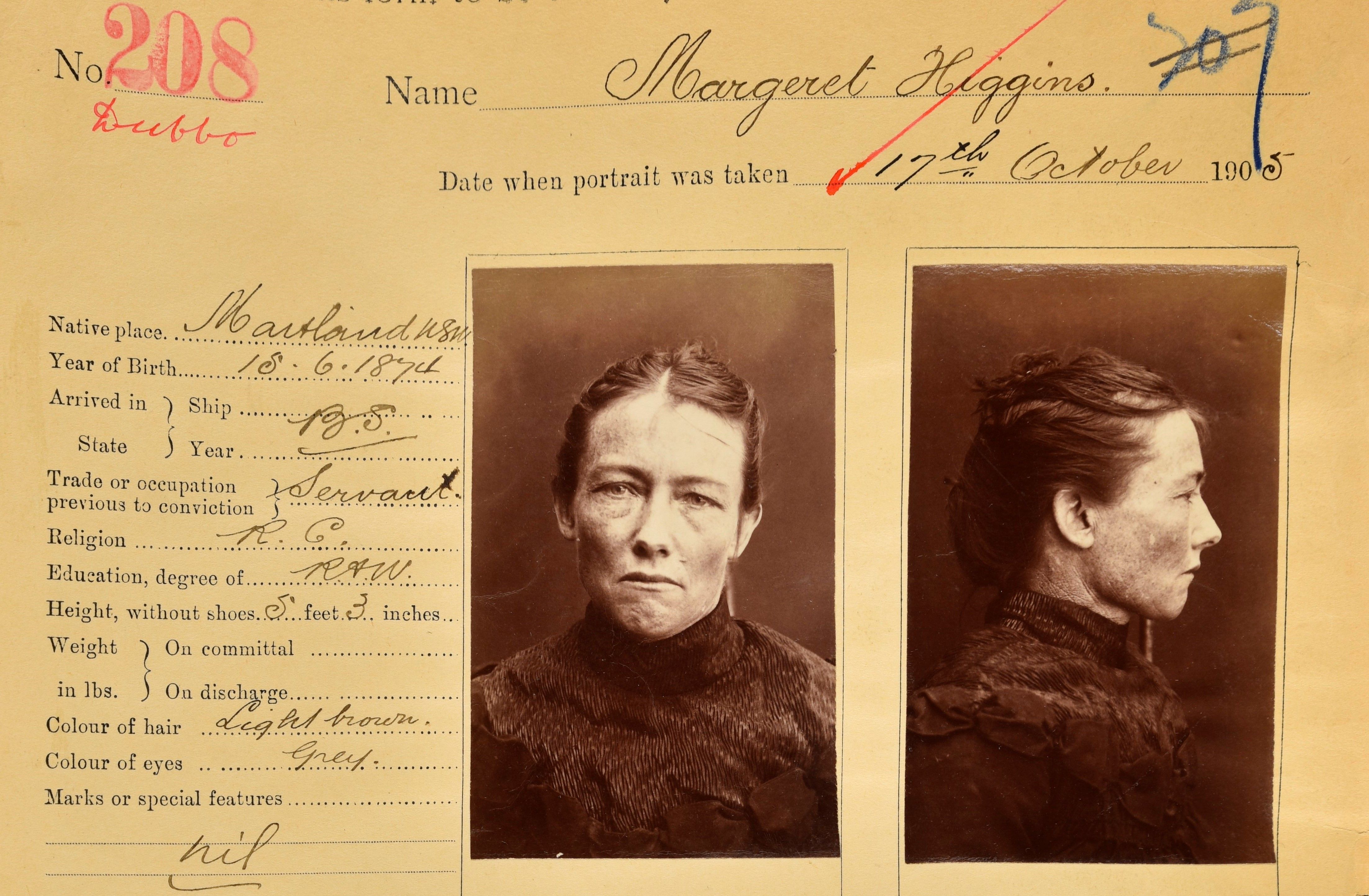 Gaol photo of Margaret Higgins