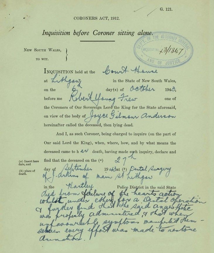 Inquests & coronial records guide