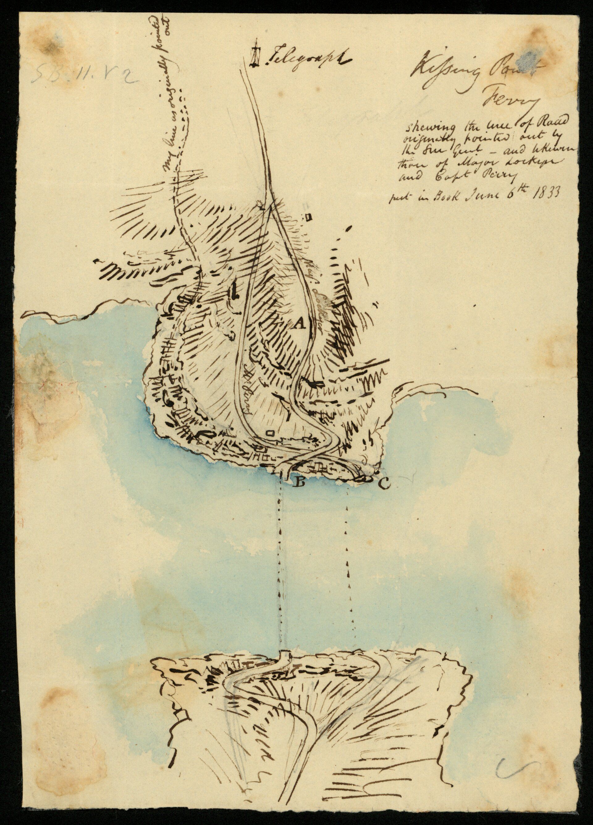 Cumberland County, Hunters Hill Parish - Sketch of Kissing Point Ferry